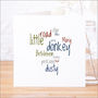 Single Or Pack Of 'Little Donkey' Christmas Cards, thumbnail 1 of 3