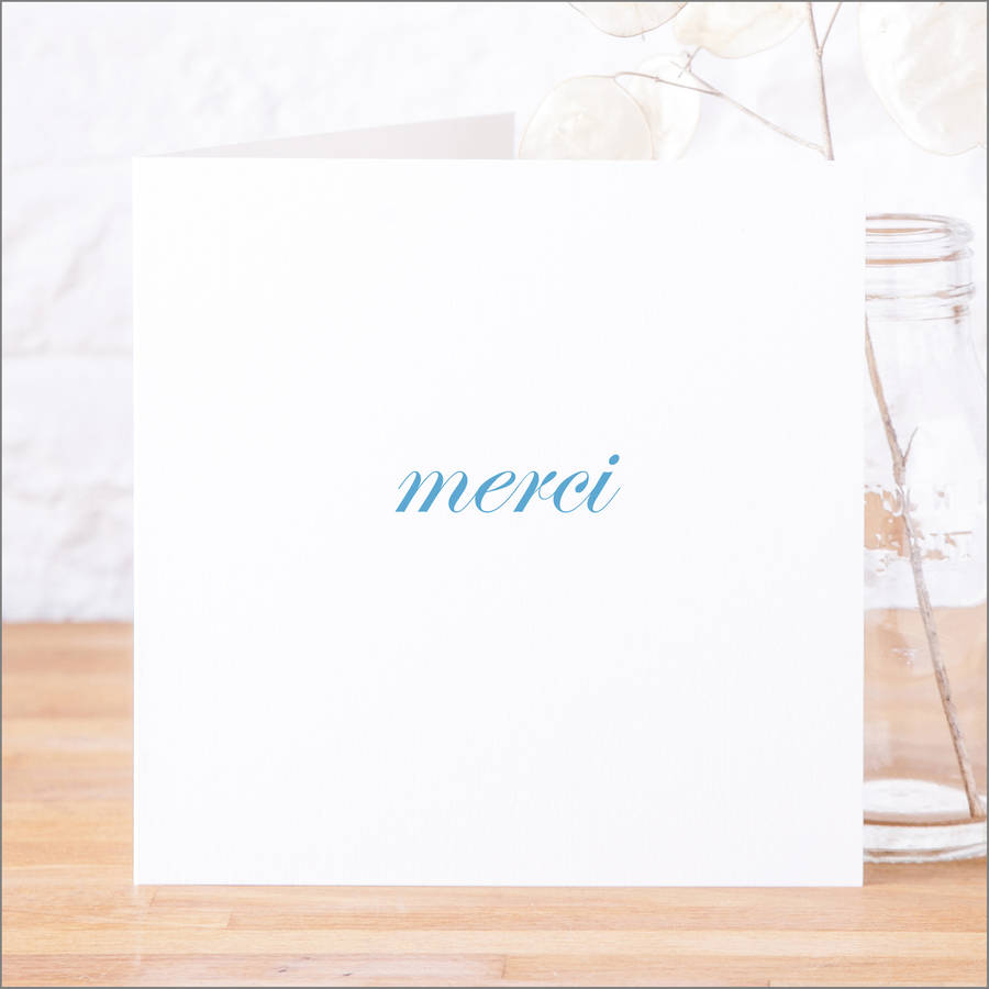 Single Or Pack Of French 'Merci' Thank You Cards, 1 of 10