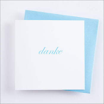 Single Or Pack Of German 'Danke' Thank You Cards, 10 of 10