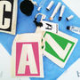 Personalised 'Alphabet' Draw Cord Makeup And Bits Bag, thumbnail 1 of 8