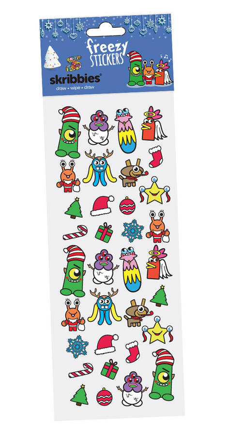 Image of Christmas Skribbies Monster Stickers