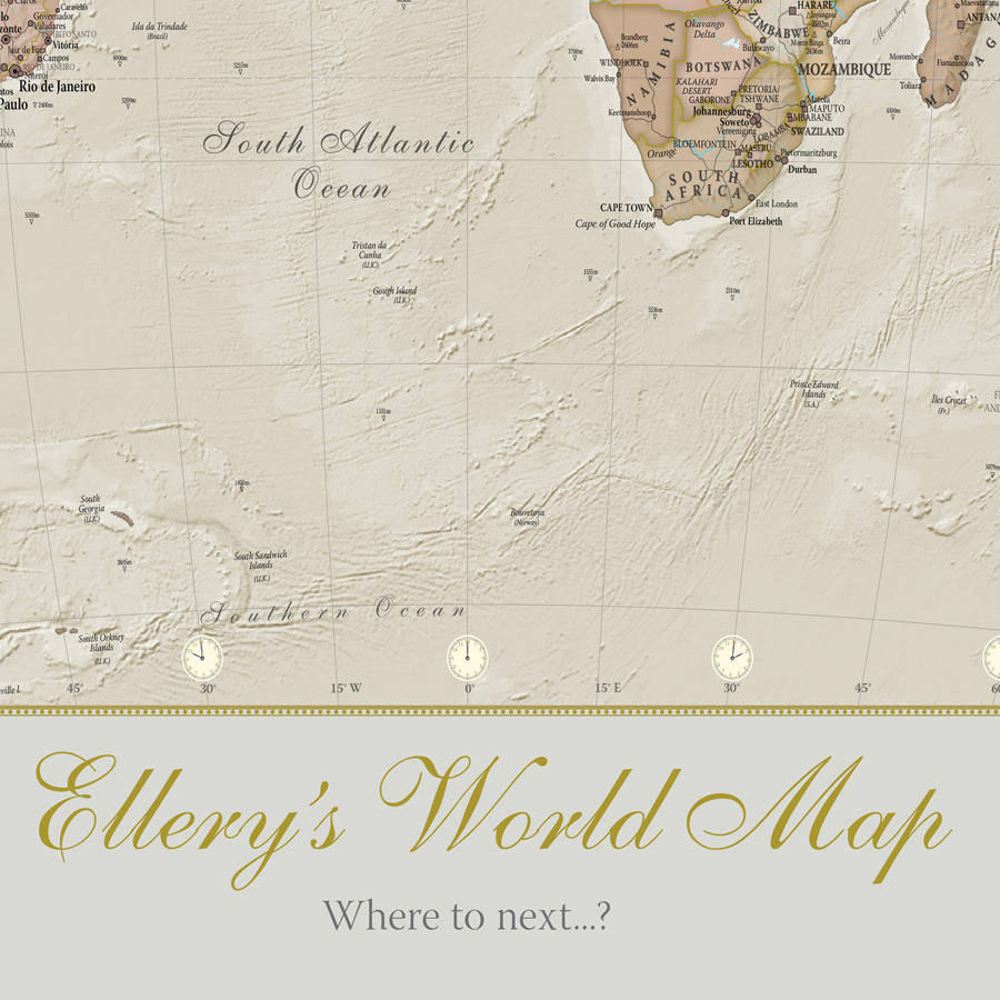 Personalised Antique World Map Pinboard By Maps