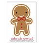 Gingerbread Man Christmas Ornament Postcard, thumbnail 5 of 5