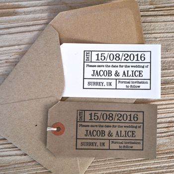Save The Date Ticket Stamp, 2 of 5