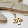 Solid 9ct Gold Tree Necklace With Ruby, thumbnail 1 of 4