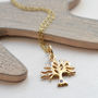 Solid 9ct Gold Tree Necklace With Sapphire, thumbnail 1 of 4