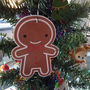 Gingerbread Man Christmas Ornament Postcard, thumbnail 2 of 5