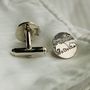Sterling Silver Elephant And Baby Elephant Cufflinks, thumbnail 5 of 6