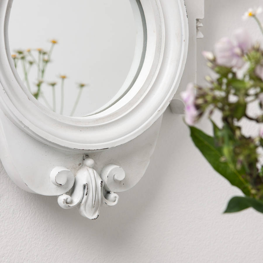 Art Deco Style White Mirror By Hand Crafted Mirrors