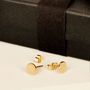 Solid Gold Pin Stud Earrings, thumbnail 8 of 8