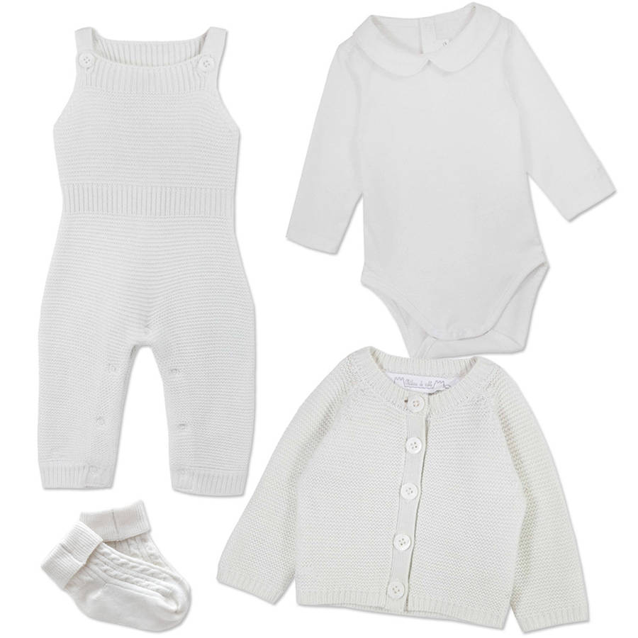 Baby Boy Knitted Christening Outfit By Chateau de Sable