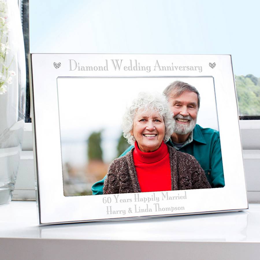 Diamond Wedding Anniversary Photo Frame By Chalk And Cheese Candles And