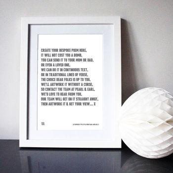 bespoke quote or text art print by crafteratti | notonthehighstreet.com