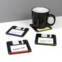 Pack Of Four Geeky Floppy Disc Coasters, thumbnail 1 of 3