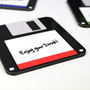 Pack Of Four Geeky Floppy Disc Coasters, thumbnail 2 of 3