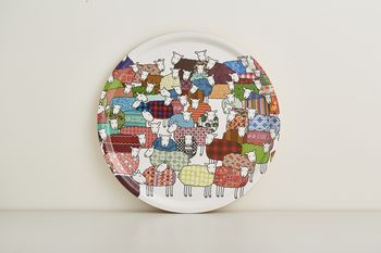 Round Colourful Sheep Tray, 3 of 5