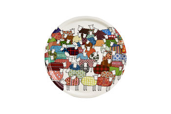 Round Colourful Sheep Tray, 4 of 5