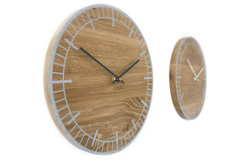 S2 Oak Wooden Clock: Colourful, Contemporary, Handmade, 5 of 8