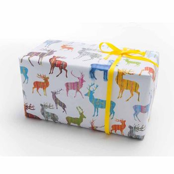 Two Sheets Of Multi Coloured Stag Wrapping Paper, 4 of 4