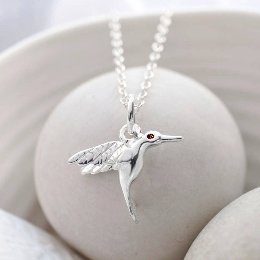Diamond hummingbird necklace Clearance
