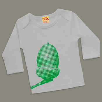 Organic Child's Acorn Tshirt Top, 3 of 4