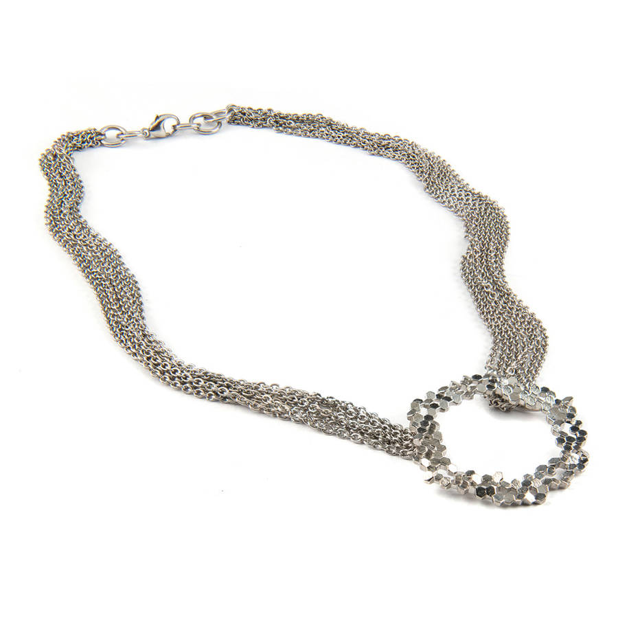 multi chain small honeycomb necklace reduced price by gia belloni ...