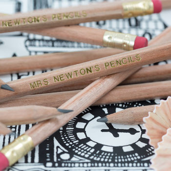 12 Personalised Natural Wood Graphite Pencils, 2 of 8