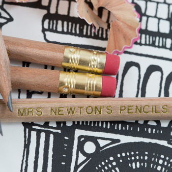 12 Personalised Natural Wood Graphite Pencils, 3 of 8