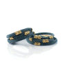 Blue Suede Wrap Bracelet With Gold Sliders, thumbnail 3 of 6