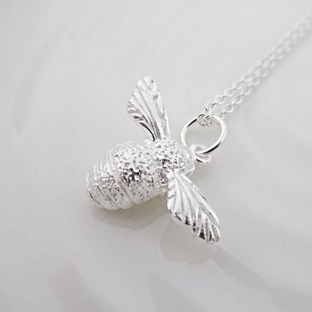 Sterling Silver Bee Necklace, 5 of 9