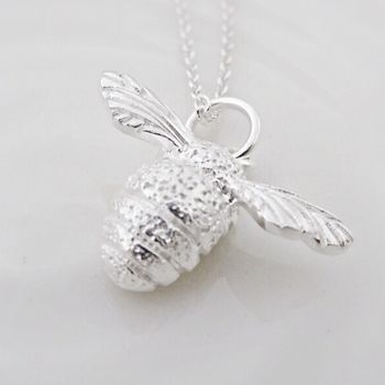 Sterling Silver Bee Necklace, 6 of 9