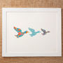 Large Framed Flying Geese Artwork, thumbnail 4 of 7