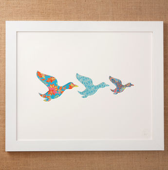 Large Framed Flying Geese Artwork By Outshine Art