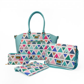 'Don't Be Square' Triangle Patterned Handbag, 7 of 7