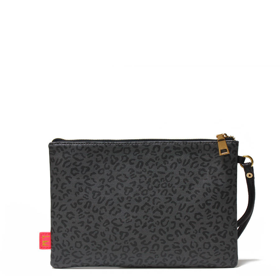 Illustrated Leopard Print Clutch Bag By Little Moose ...