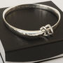 Personalised Wide Bangle With Triangle Charms, thumbnail 6 of 7