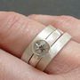 Recycled Silver Stacking Engagement Ring Set, thumbnail 3 of 6
