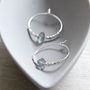 Sterling Silver And Labradorite Hoops, thumbnail 1 of 12