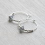 Sterling Silver And Labradorite Hoops, thumbnail 10 of 12