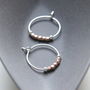 Petite Rose Gold Vermeil And Sterling Silver Hoops, thumbnail 10 of 12