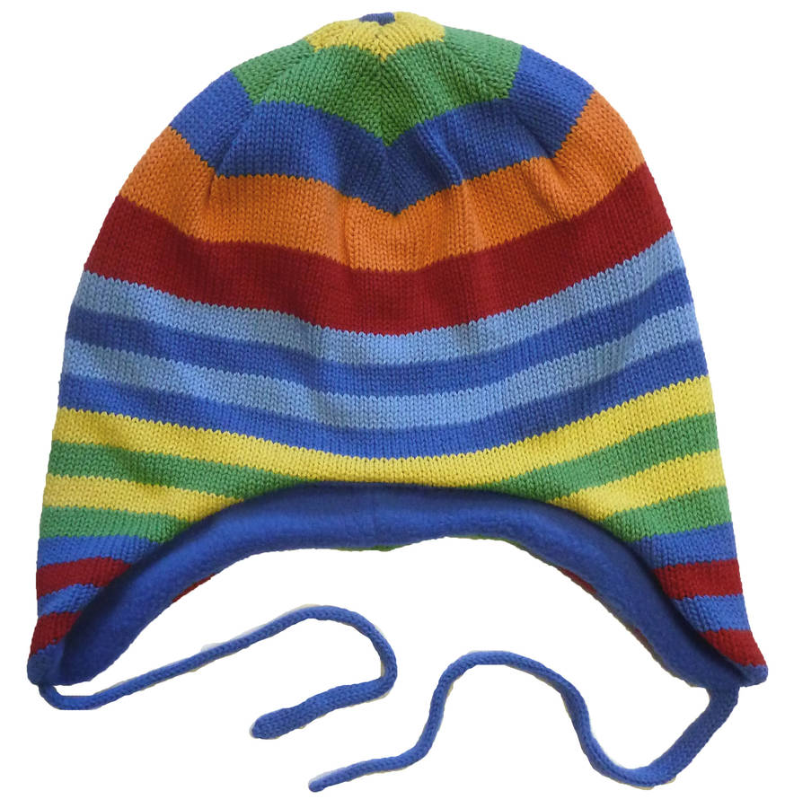 stripy knitted boys hat by all things brighton beautiful