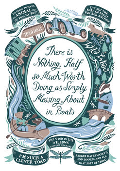 Wind In The Willows, Famous Quotes Print, 4 of 5