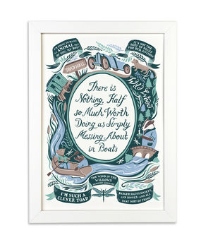Wind In The Willows, Famous Quotes Print, 5 of 5
