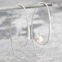 Ribbon Hoop Gold Plated Silver Earrings, thumbnail 4 of 7