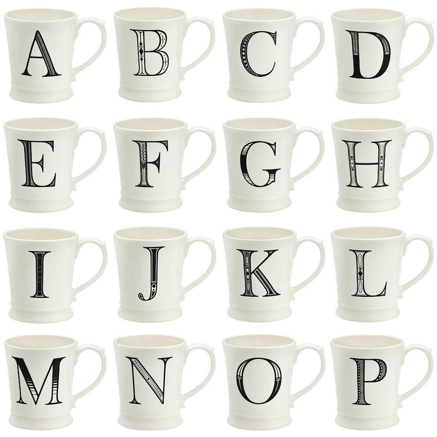 A To Z Alphabet Mug By Qtique 9067