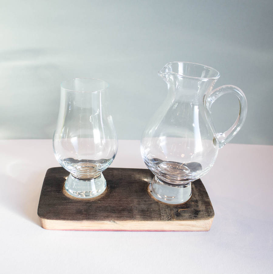 Glencairn Whisky Glass And Jug Holder By Wudwerx