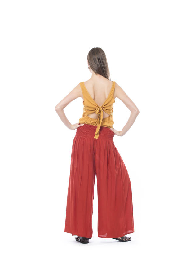 high waist palazzo trousers