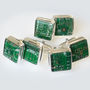 Computer Circuit Board Sterling Silver Cufflinks, thumbnail 1 of 6