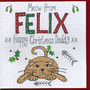 Personalised Christmas Card From The Cat, thumbnail 1 of 3