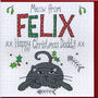 Personalised Christmas Card From The Cat, thumbnail 2 of 3